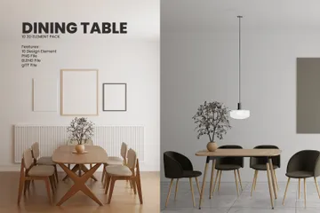 Dining Table 3D Icon Pack
