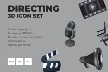 Direção de filme Pacote de Icon 3D