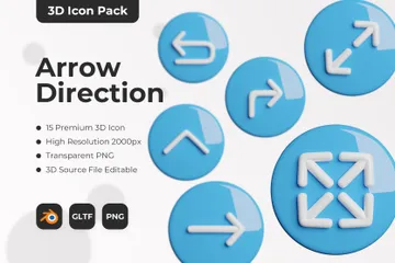 Dirección de la flecha Paquete de Icon 3D