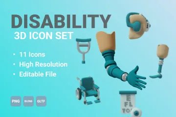 Disability 3D Icon Pack
