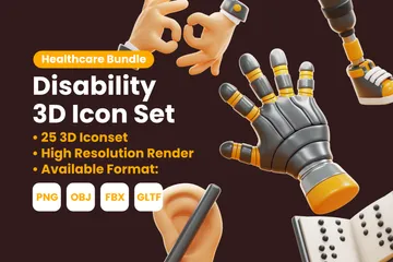 Disability 3D Icon Pack