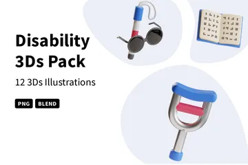 Disability 3D Icon Pack
