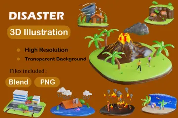 Disaster 3D Illustration Pack