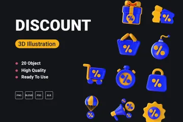 Discount 3D Icon Pack