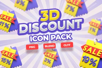 Discount 3D Icon Pack