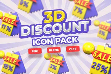 Discount 3D Icon Pack