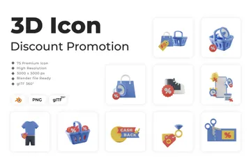 Discount 3D Icon Pack