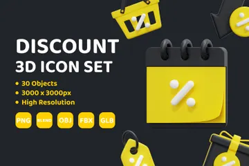 Discount 3D Icon Pack