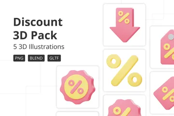 Discount 3D Icon Pack