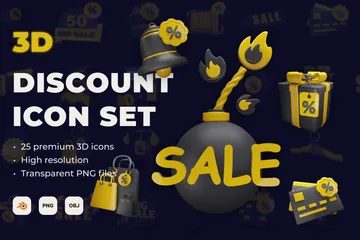 Discount And Sale 3D Icon Pack