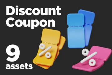 Discount Coupon 3D Icon Pack