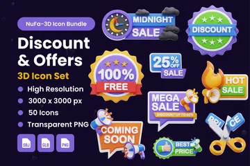 Discount & Offers 3D Icon Pack