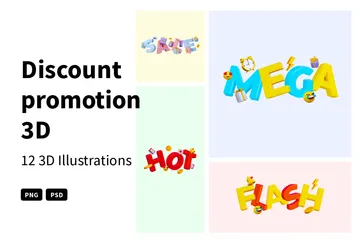 Discount Promotion 3D Illustration Pack