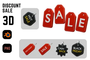 Discount Sale 3D Icon Pack