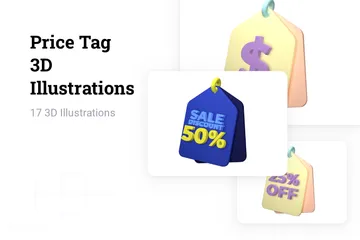 Discount Tag 3D Illustration Pack
