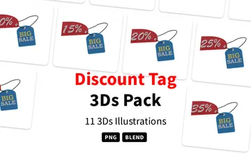 Étiquette de réduction Pack 3D Icon