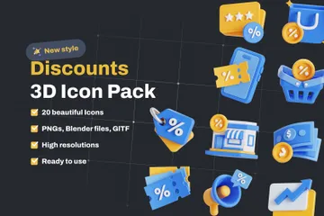 Discounts 3D Icon Pack