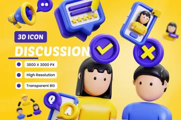 Discussion Pack 3D Icon