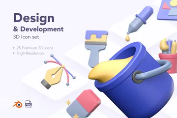 Desarrollo de diseño Paquete de Illustration 3D
