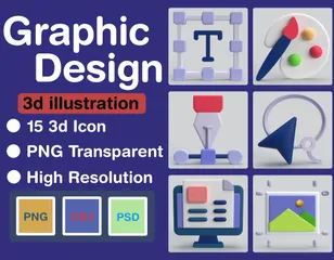 Diseño gráfico Paquete de Icon 3D