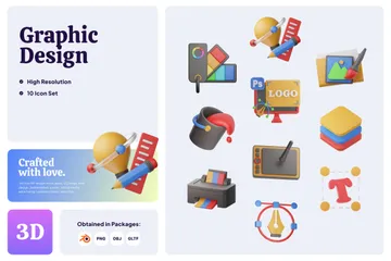 Diseño gráfico Paquete de Icon 3D