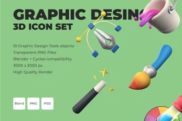 Diseño gráfico Paquete de Icon 3D