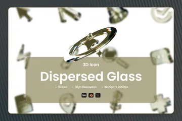 Dispersed Glass 3D Icon Pack
