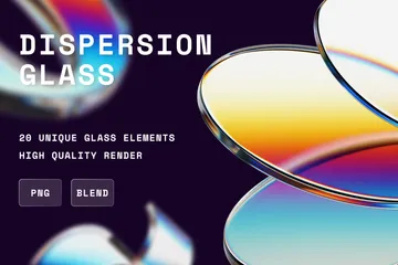 Dispersion Glass 3D Icon Pack