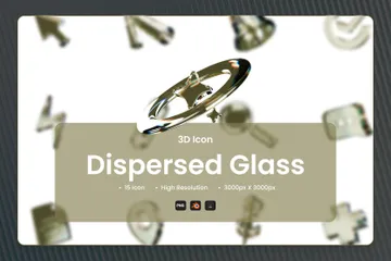 Disperses Glas 3D Icon Pack