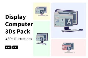 Free Display Computer 3D Icon Pack