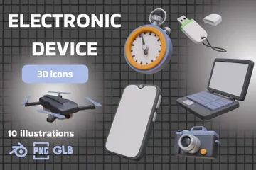 Dispositivo electronico Paquete de Icon 3D