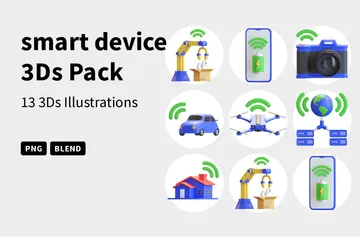 Dispositivo inteligente Paquete de Icon 3D