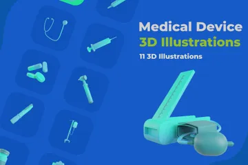 Dispositivo médico Paquete de Illustration 3D