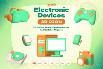 Dispositivos electrónicos 3D Icon Pack