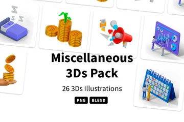 Diversos Pacote de Illustration 3D