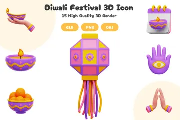 Diwali Festival 3D Icon Pack