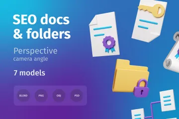 Docs & Folder 3D Illustration Pack