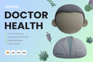 Doctor And Health 3D Icon Pack