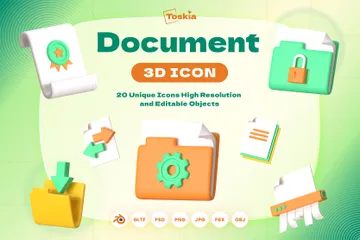 書類 3D Iconパック