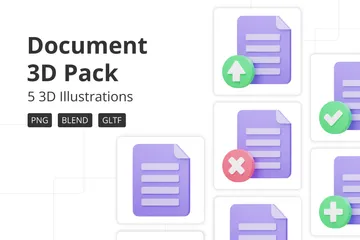 Document 3D Icon Pack
