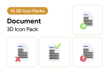 Document 3D Icon Pack