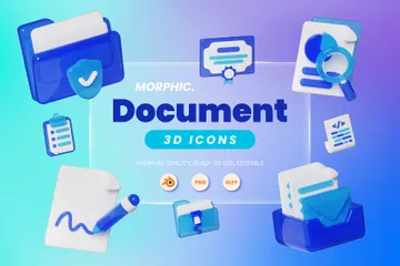 Document 3D Icon Pack