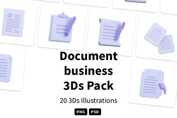 Document Business 3D Icon Pack