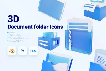 Document Folder 3D Icon Pack