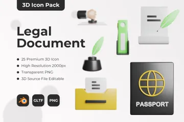 Document légal Pack 3D Icon