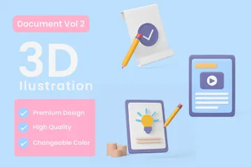 Document Vol 2 3D Icon Pack