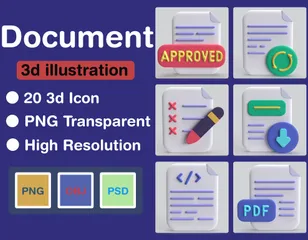 Documentation 3D Icon Pack