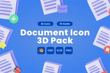 Documento Pacote de Icon 3D