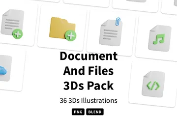 Documentos y archivos Paquete de Icon 3D