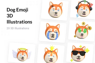 Dog Emoji 3D Emoji Pack